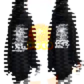 ディスコフィーバーコスチューム女性男性-ダンステーマパーティー用品 レディース オーバーサイズ パーカー バックプリント - Kawaiitshirt