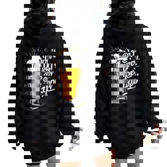 ビール ハッピー ビール好き Don't Worry Beer Happy Beer Drinker レディース オーバーサイズ パーカー バックプリント - Kawaiitshirt