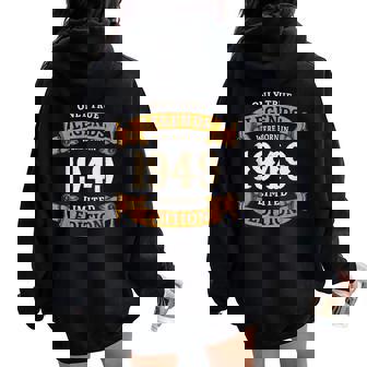 ヴィンテージ 1949 ギフト 男性 女性 長寿祝い 1949年生まれ 喜寿祝い ユニークな誕生日プレゼント レディース オーバーサイズ パーカー バックプリント - Kawaiitshirt