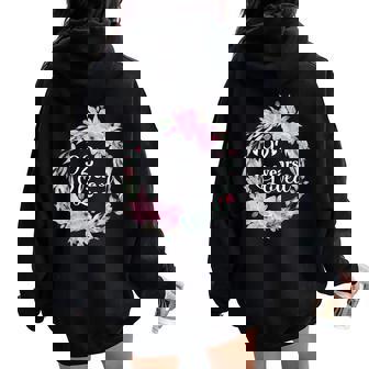 花柄 92歳 誕生日 男性 女性 92歳 誕生日 レディース オーバーサイズ パーカー バックプリント - Kawaiitshirt