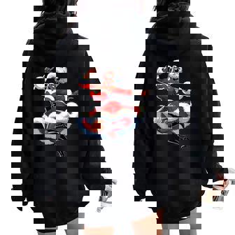 African Santa Wife Dancing African American Christmas Women Oversized Hoodie Back Print | Mazezy