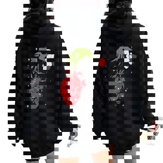 Cardiology Anatomy Hear Christmas Nurse Xmas Pajamas Holiday Women Oversized Hoodie Back Print | Mazezy