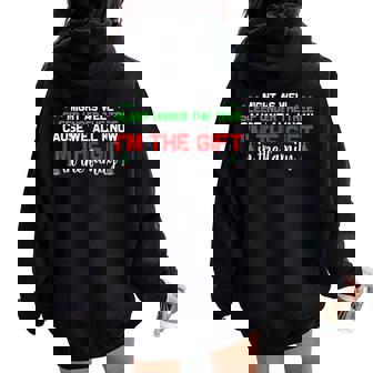 Christmas Humor Favorite Person Christmas Women Oversized Hoodie Back Print | Seseable CA