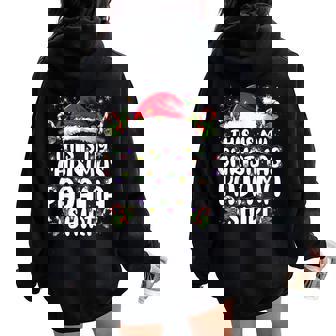 This Is My Christmas Pajama Xmas Pjs Women Women Oversized Hoodie Back Print - Thegiftio