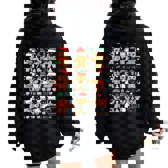 Christmas Science Teacher Gingerbread Laboratory Teacher Women Oversized Hoodie Back Print | Seseable UK