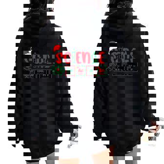 Christmas Science Teacher Santa Educator Chemical Elements Women Oversized Hoodie Back Print - Thegiftio