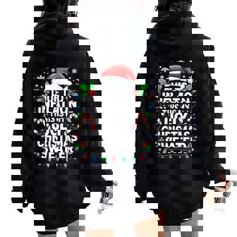 Due To Inflation Ugly Christmas Sweater Xmas Women Oversized Hoodie Back Print | Seseable CA