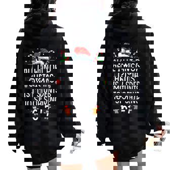 Teacher 67 Christmas Six Seven Students Saying 6-7 Women Oversized Hoodie Back Print | Mazezy