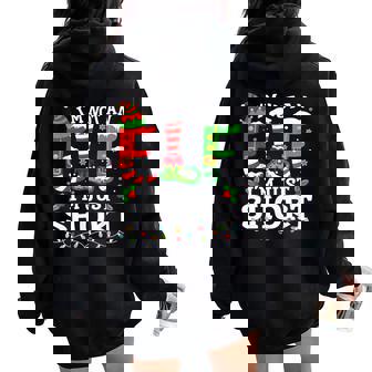 I'm Not An Elf I'm Just Short For Mom Christmas Women Oversized Hoodie Back Print | Seseable CA