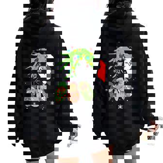 Labor And Delivery Nurse Christmas Lights Snowflake Holiday Women Oversized Hoodie Back Print | Seseable CA