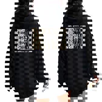 Mimi Bible Leopard Cross Faith And Love Christian Christmas Women Oversized Hoodie Back Print - Seseable