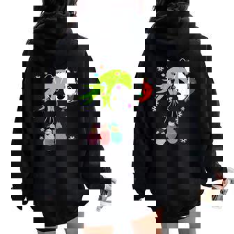 Nicu Labor Delivery Nurse Santa Christmas Xmas Pajamas Women Oversized Hoodie Back Print | Seseable CA