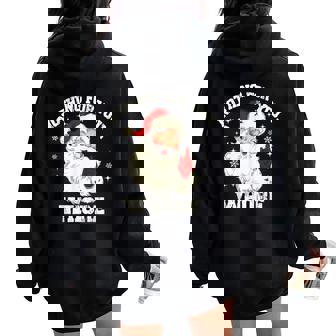 Nothing For You Whore Santa Claus Christmas Women Women Oversized Hoodie Back Print - Thegiftio