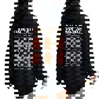 Pain Scale Gingerbread Man Christmas Nurse Holiday Women Oversized Hoodie Back Print | Seseable CA