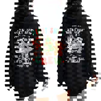 Retro Night Shift Nurse Crew Christmas Night Shift Nursing Women Oversized Hoodie Back Print | Mazezy