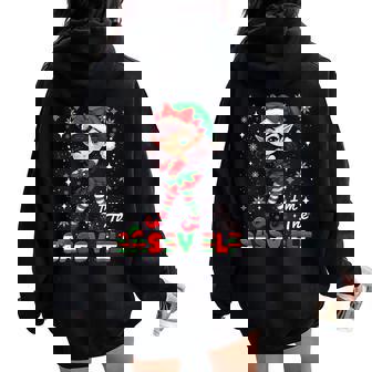 Im The Sassy Elf Cute Snowflake Christmas Xmas Girl Women Women Oversized Hoodie Back Print | Seseable CA