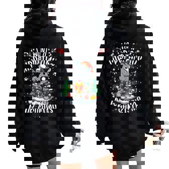 I Want A Hippopotamus Christmas Xmas Hippo Lover Girls Women Oversized Hoodie Back Print | Seseable CA