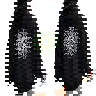 Banjo Mandala Bluegrass Mindfulness & Nature Graphic Women Oversized Hoodie Back Print | Mazezy