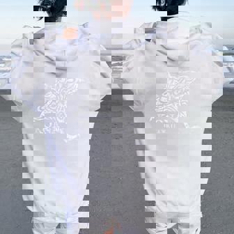 Vintage Kona Hawaii Manta Ray Boys Girls Souvenir Women Women Oversized Hoodie Back Print | Seseable FR