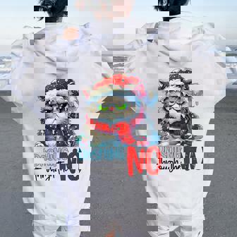 Dashing Through The No Sarcastic Christmas Cat Lover Women Women Oversized Hoodie Back Print | Mazezy