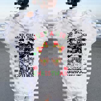 Just A Girl Who Loves Christmas Christmas Xmas Pajama Women Oversized Hoodie Back Print | Seseable UK