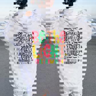 Be The Light Christian Christmas Women Oversized Hoodie Back Print - Thegiftio