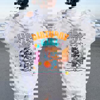 1歳の誕生日 バスケットボール 1歳 女の子 バスケットボール フープ ダンキング レディース オーバーサイズ パーカー バックプリント - Kawaiitshirt