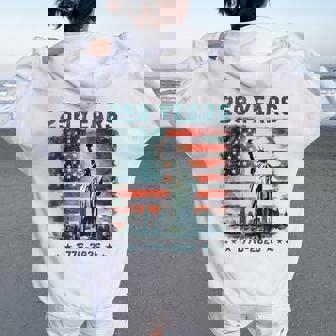 250 Years America Anniversary 1776 2026 Statue Of Liberty Women Oversized Hoodie Back Print | Seseable CA