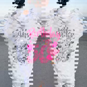 50Th Birthday Flamingo Fan 50 Year Old 50Th Bday Women Oversized Hoodie Back Print - Thegiftio