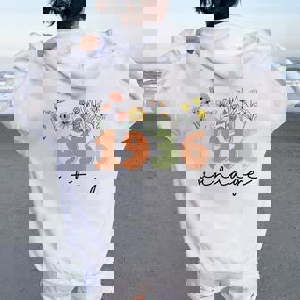 90 Years Old Vintage 1936 90Th Birthday Wildflower Women Women Oversized Hoodie Back Print | Seseable UK