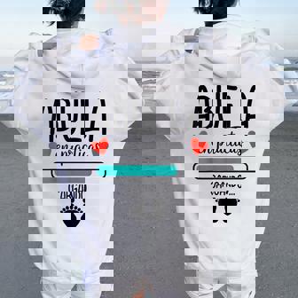 Abuela En Prácticas Primerizo Anuncio Embarazo Abuelas Women Oversized Hoodie Back Print - Regaloses