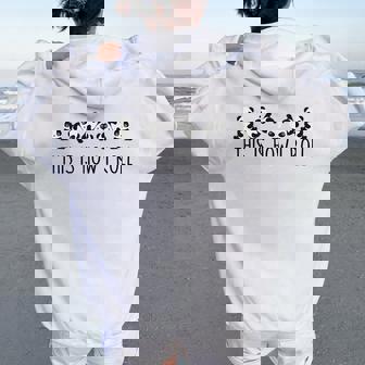 Así Es Como Hago Rodar Lindo Animalito Amante De Los Pandas Women Oversized Hoodie Back Print - Regaloses