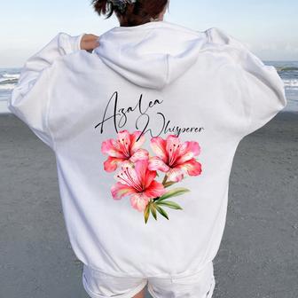 Azalea Whisperer Flower Garden Floral Bed Spring Shop Pink Women Oversized Hoodie Back Print - Thegiftio UK