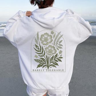 Barely Tolerable Pride And Prejudice Jane Austen Women Oversized Hoodie Back Print - Thegiftio UK