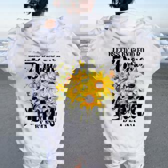 Blessed By God For 70 Years Loved Sunflower 70Th Birthday Women Oversized Hoodie Back Print | Seseable FR