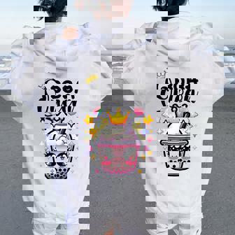 Boba Queen For N Girls Boba Bubble Tea Kawaii Japanese Women Oversized Hoodie Back Print - Thegiftio