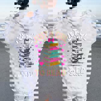 Bookworm Just A Girl Who Loves To Read Women Oversized Hoodie Back Print | Mazezy