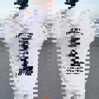 I Cannot Brain Today I Have The Dumb Cat For Women Women Oversized Hoodie Back Print | Seseable FR