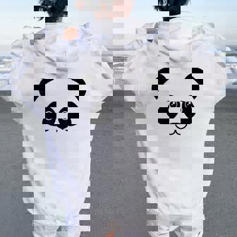 Cara De Panda Diseño Lindo Pequeño Panda Women Oversized Hoodie Back Print - Regaloses