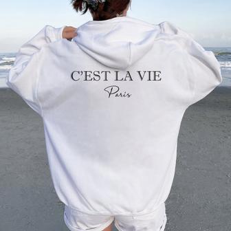 C'est Laie Blanca Women Oversized Hoodie Back Print - Regaloses
