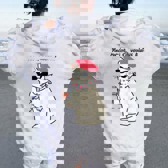 Chat Élégant Demandant Duin En Français Jeu De Mots Amusant Chat Etin Sweat à capuche oversize pour femme avec imprimé dans le dos - Cadeauxyz