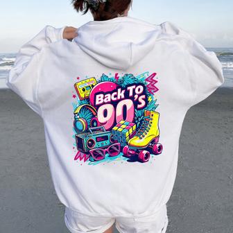 Chemise I Love The 90S Pour Homme Et Costume De Fêteintage Des Années 90 Sweat à capuche oversize pour femme avec imprimé dans le dos - Cadeauxyz