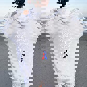 Congenital Heart Disease Chd Awareness Heart Warrior Floral Women Oversized Hoodie Back Print - Thegiftio