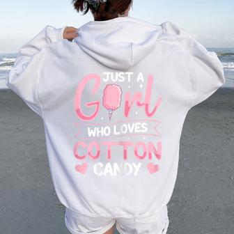 Cotton Candy Stick For A Cotton Candy Girl Women Oversized Hoodie Back Print - Thegiftio UK