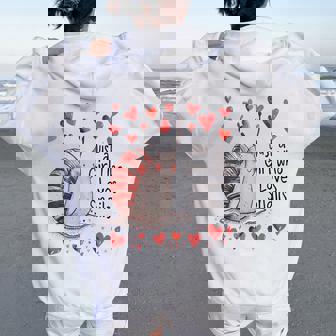 Cute Snails Lovers Just A Girl Who Loves Snails Women Oversized Hoodie Back Print - Thegiftio