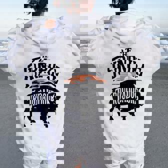 Distressed Country Music Vintage Turnpike Women Women Oversized Hoodie Back Print | Seseable CA