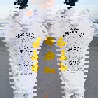 My Ducks Don't Even Know What A Rows Is Sarcastic Women Oversized Hoodie Back Print | Seseable FR