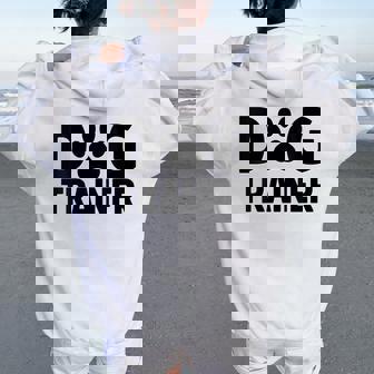 Entrenador De Perrosimple Entrenamiento De Cuello Women Oversized Hoodie Back Print - Regaloses