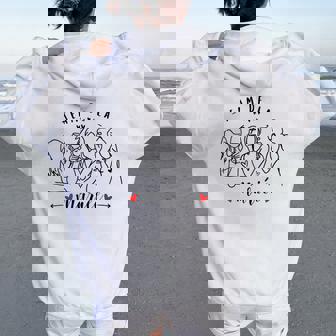 Équipe De La Mariéeurprise Pour Un Evjf Team Mariée Sweat à capuche oversize pour femme avec imprimé dans le dos - Cadeauxyz