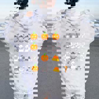 67 Meme Pumpkin Ghost Math Teacher Halloween Costume Women Oversized Hoodie Back Print | Seseable CA